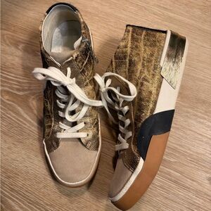 🆕 Dolce Vita Zoel Mixed Media High-top Sneakers Sz 8.5